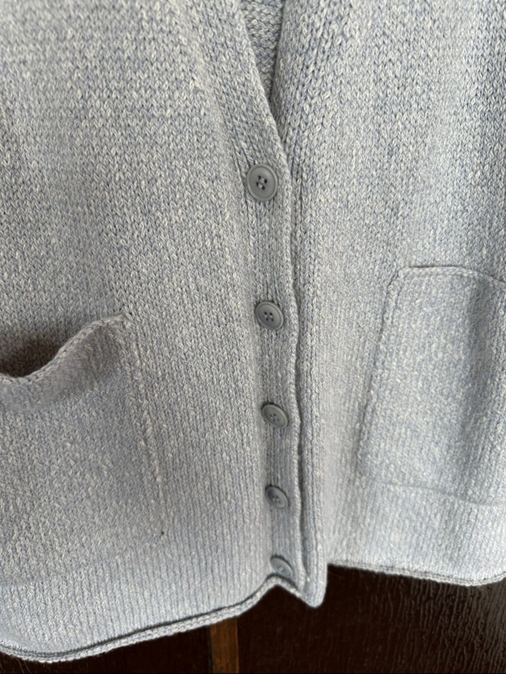 Eileen Fisher V-neck Organic Cotton Cardigan In Delphine Grey Alpaca Sm NWT - Picture 9 of 11